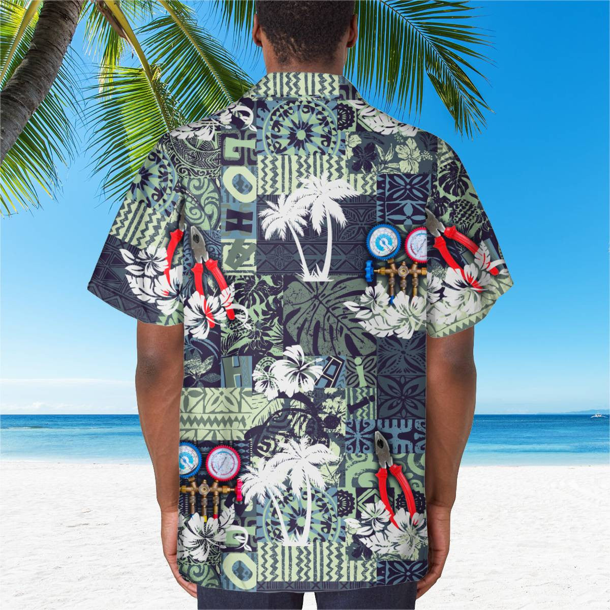 Awesome HVAC Tech- AOP Pocket Hawaiian Shirt - grunx260804-0213