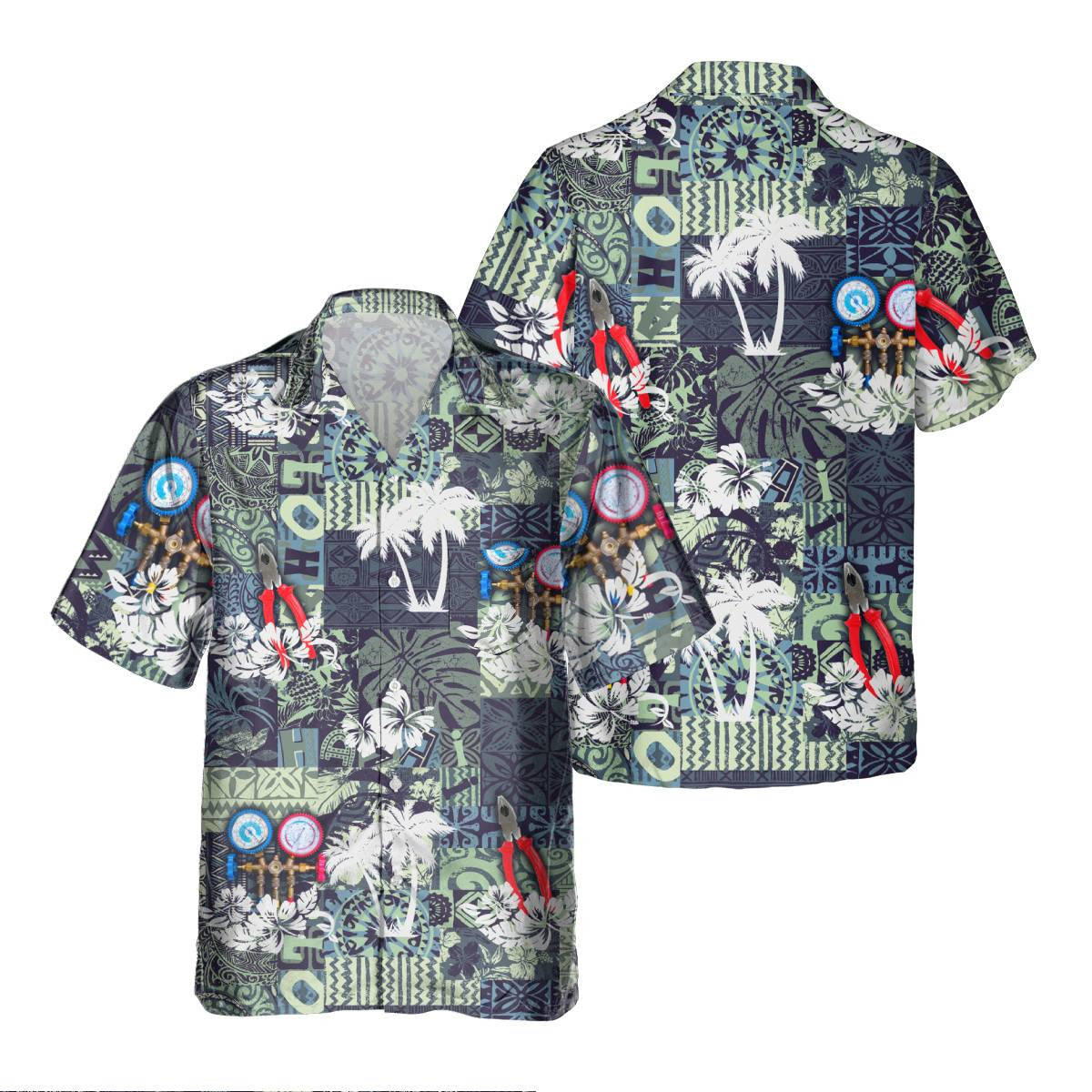 Awesome HVAC Tech- AOP Pocket Hawaiian Shirt - grunx260804-0213