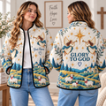 Personalized Glory to God Angel Quilted Jacket
