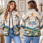 Personalized Glory to God Angel Quilted Jacket
