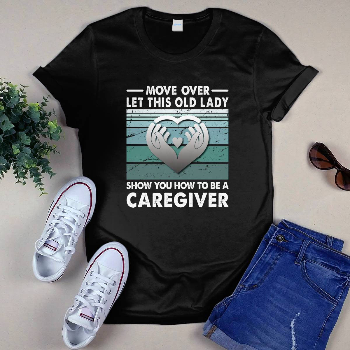 Awesome Caregiver-T-Shirt-#F011024OLDLDY2FCAREZ4