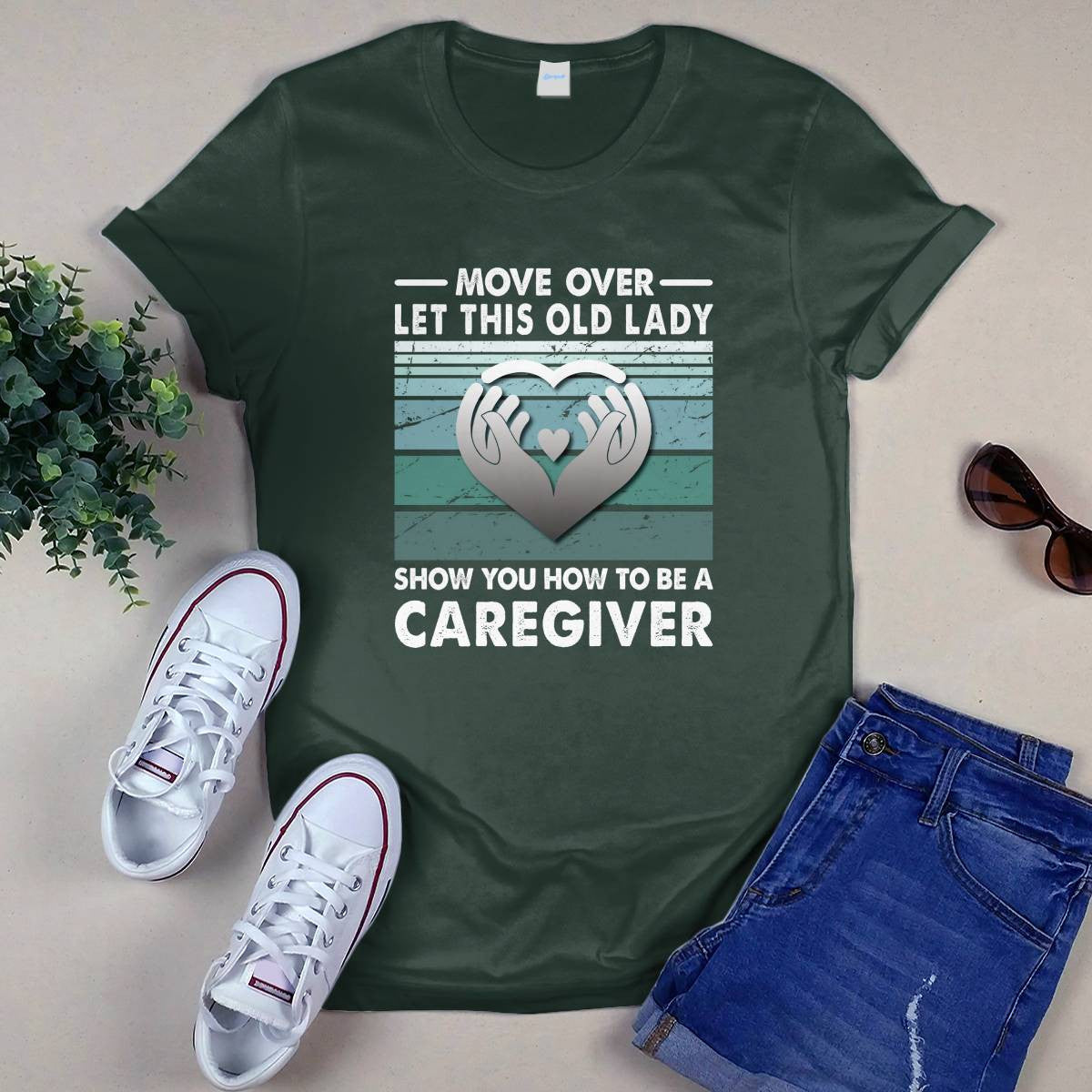 Awesome Caregiver-T-Shirt-#F011024OLDLDY2FCAREZ4
