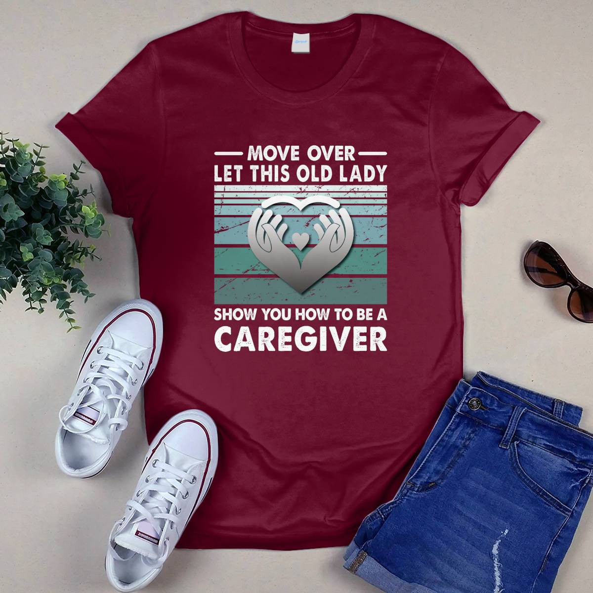 Awesome Caregiver-T-Shirt-#F011024OLDLDY2FCAREZ4