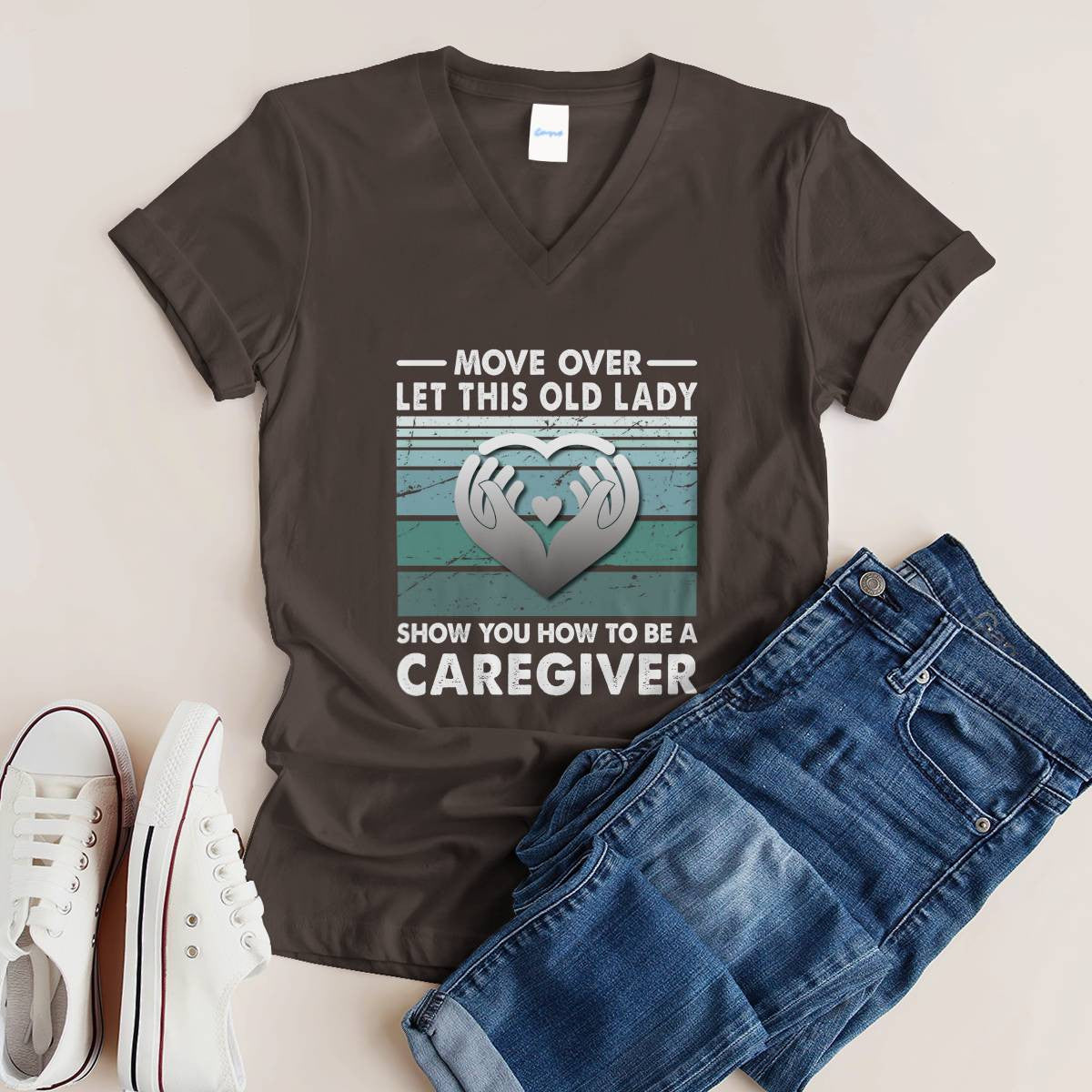 Awesome Caregiver-T-Shirt-#F011024OLDLDY2FCAREZ4