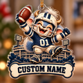 Personalized Football Horned Mascot Ornament