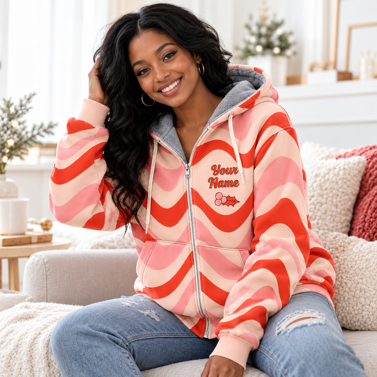 Groovy And Bright Personalized Fleece Jacket