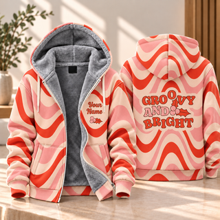 Groovy And Bright Personalized Fleece Jacket