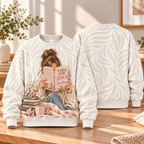 Personalized Cozy Reading Girl Sweatshirt