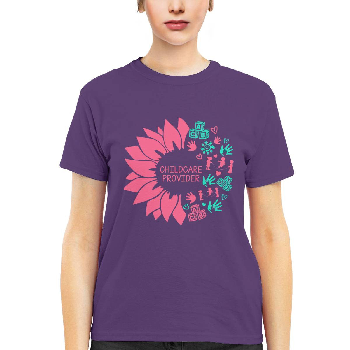 Awesome Childcare Provider-T-shirt-F210824SUFLOG9FCHPRZ4