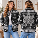 Personalized Fear Not Quilted Jacket