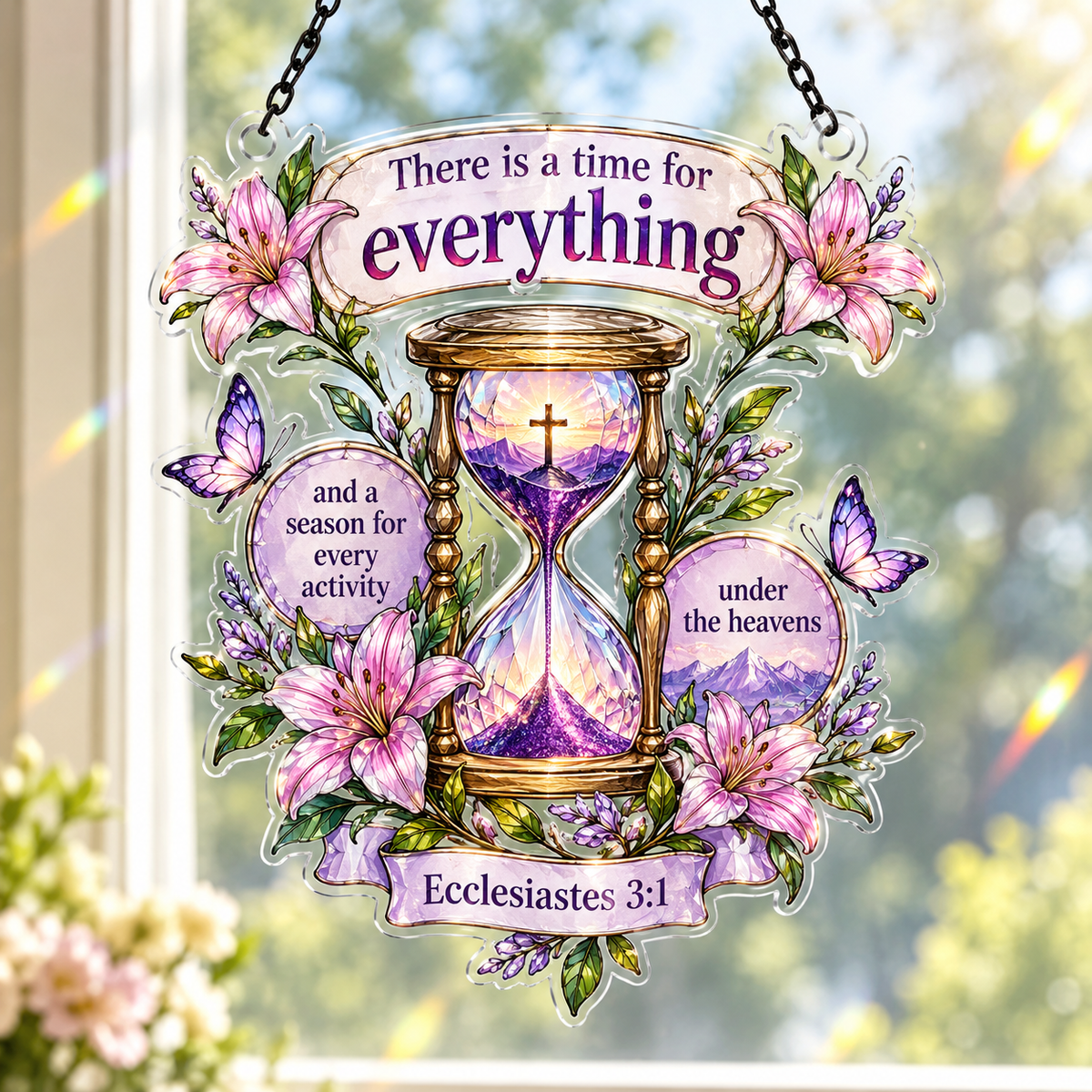 There Is A Time For Everything Acrylic Suncatcher