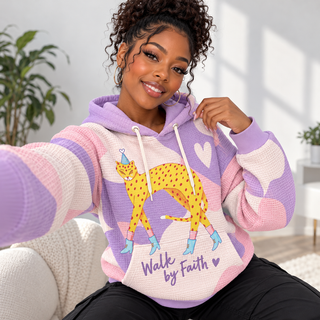 Pastel Leopard Waffle Hoodie
