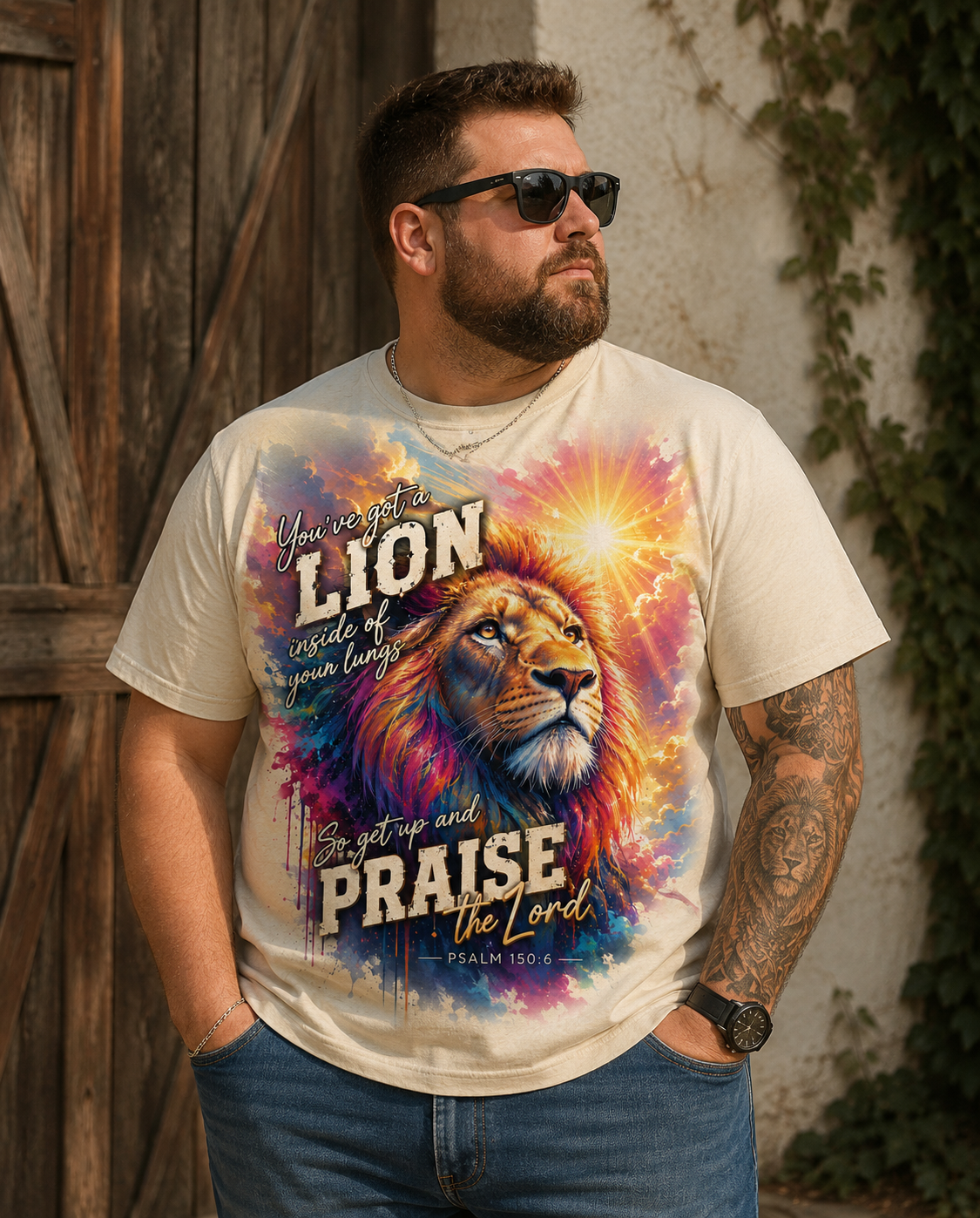 You've Got A Lion Inside Of Your Lungs T-Shirt – Psalm 150:6 Praise The Lord Shirt