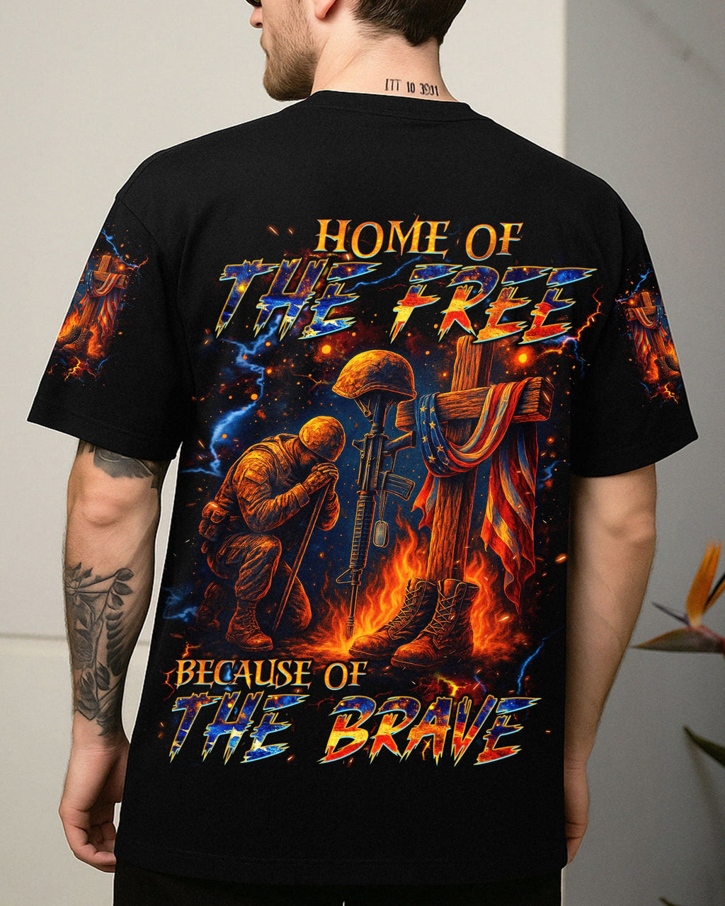 Home Of The Free Veteran Men's All Over Print Shirt - Trunx726385