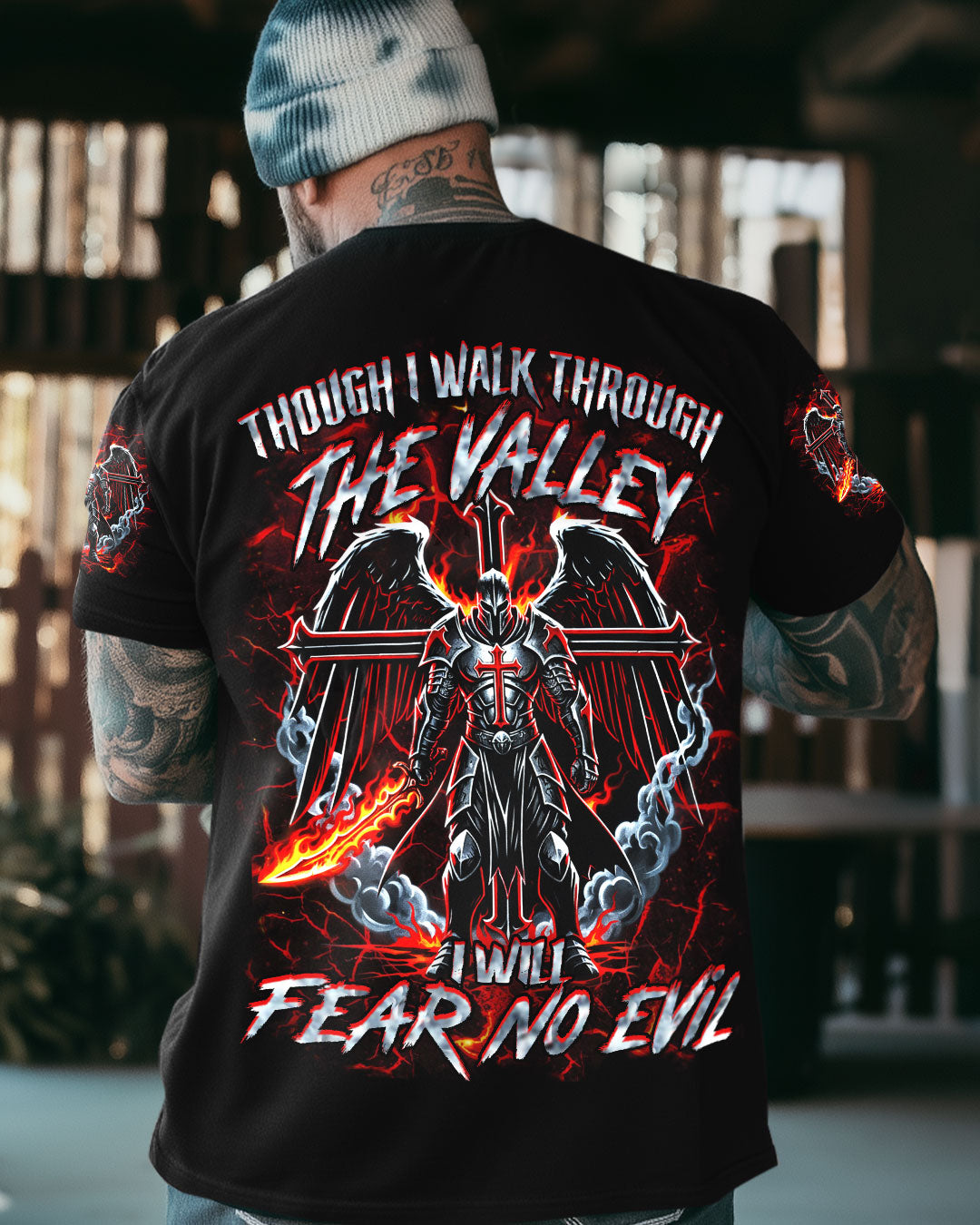 I Will Fear No Evil Warrior Men's All Over Print Shirt - Trunx037568