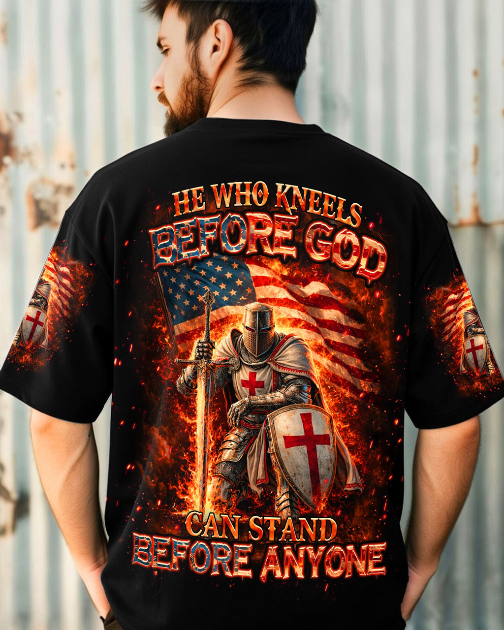 He Who Kneels Before God Warrior Men's All Over Print Shirt - Trunx225941