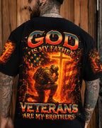 God Is My Father Veterans Are My Brothers Men's All Over Print Shirt - Trunx178302