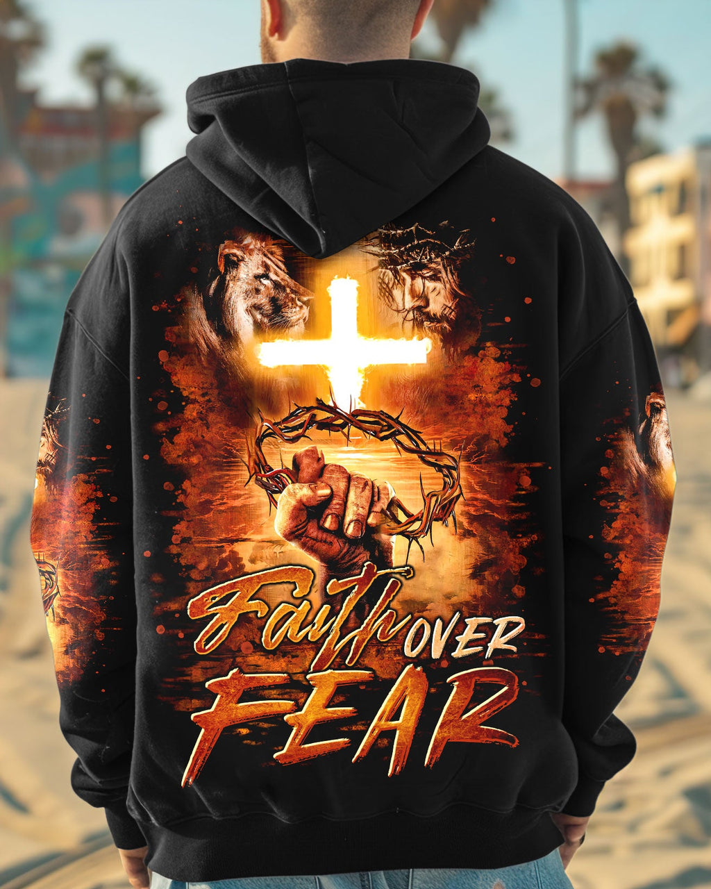 Faith Over Fear Men's All Over Print Shirt - Trunx419446