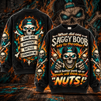 Perk Up – Funny Saggy Boob Skull Sweatshirt
