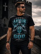 Armor of God T-Shirt – Ephesians 6:13 | Teal Lightning Knight Christian Tee