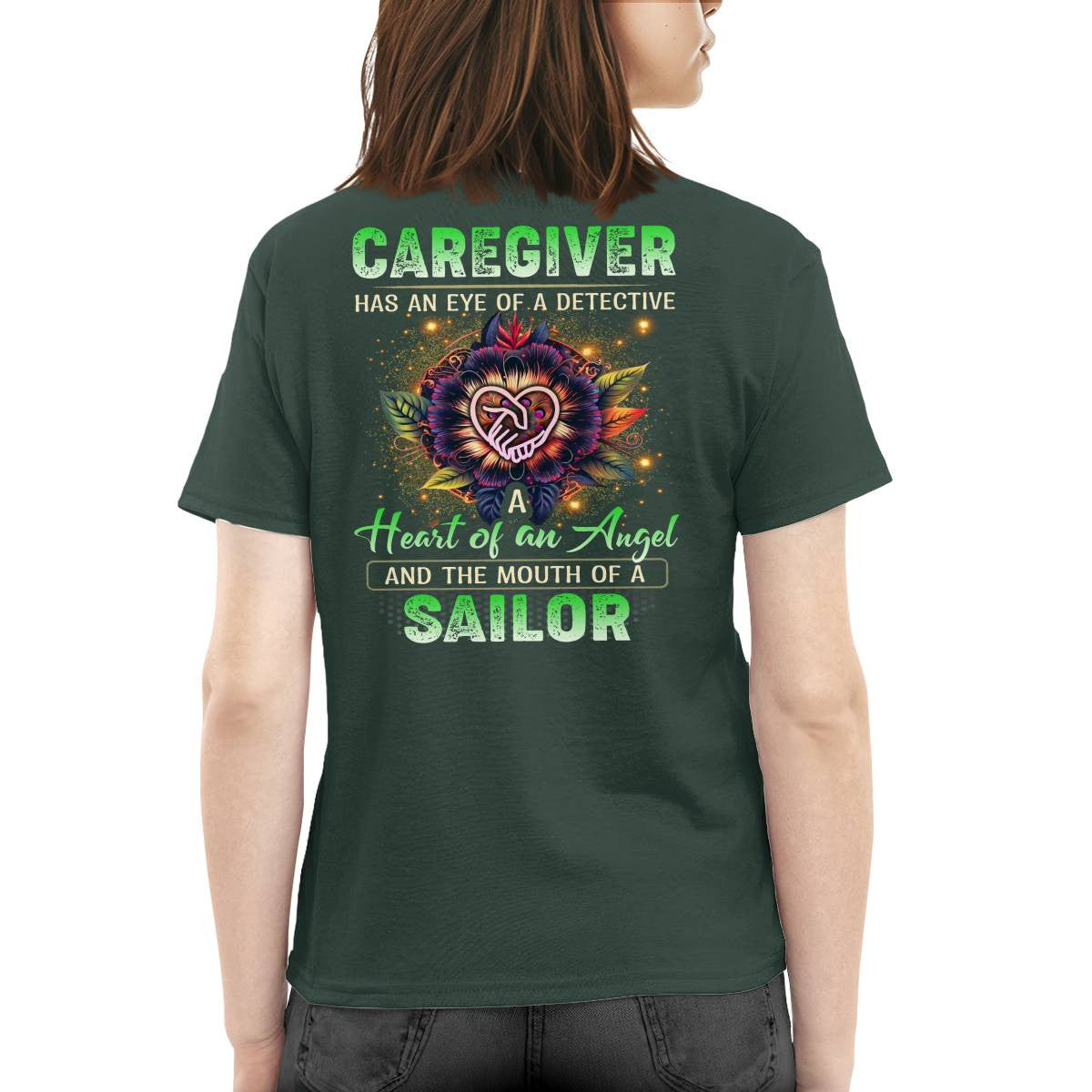 Awesome Caregiver a heart of an angel -Hoodie-#F121124SAINT1XCAREZ4