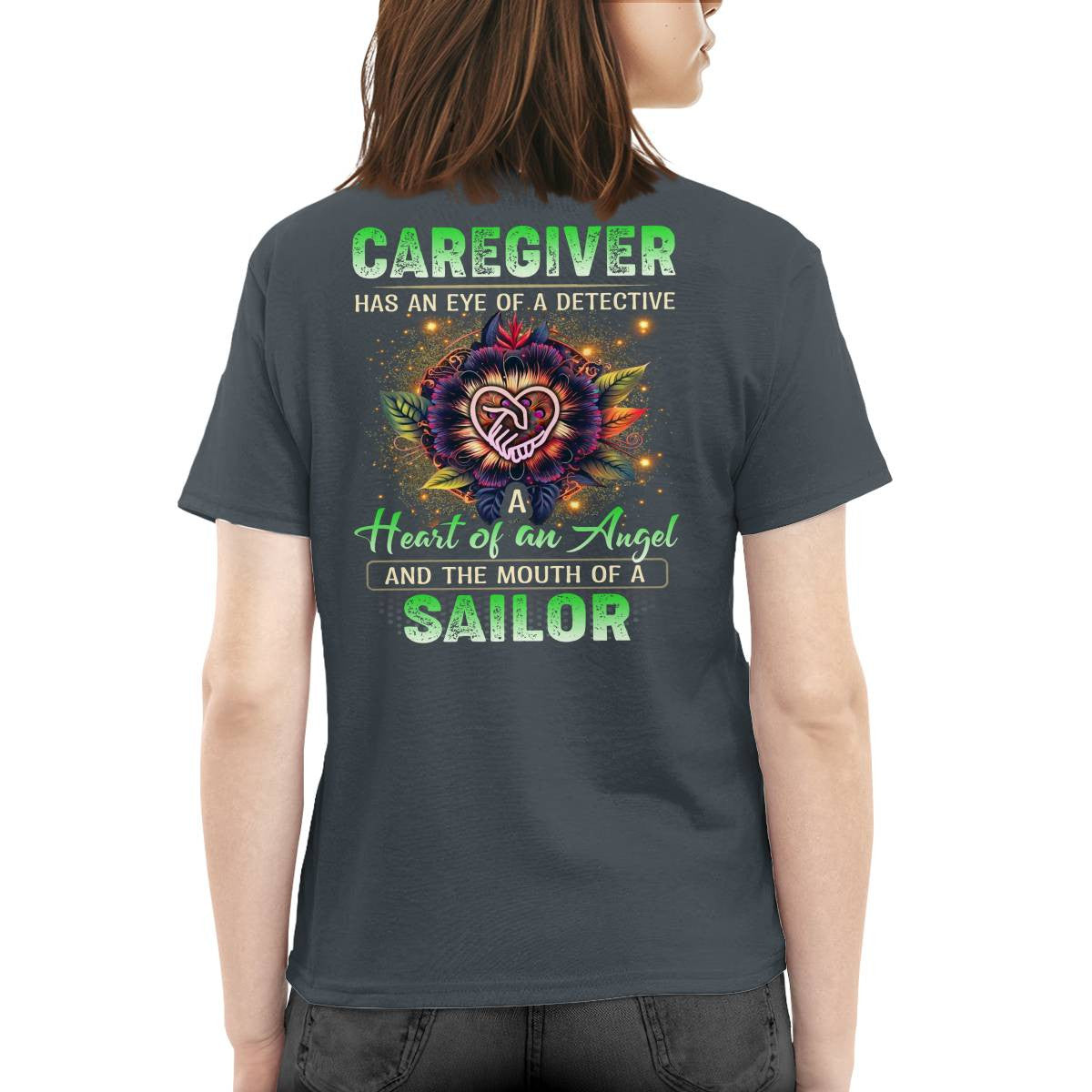 Awesome Caregiver a heart of an angel -Hoodie-#F121124SAINT1XCAREZ4