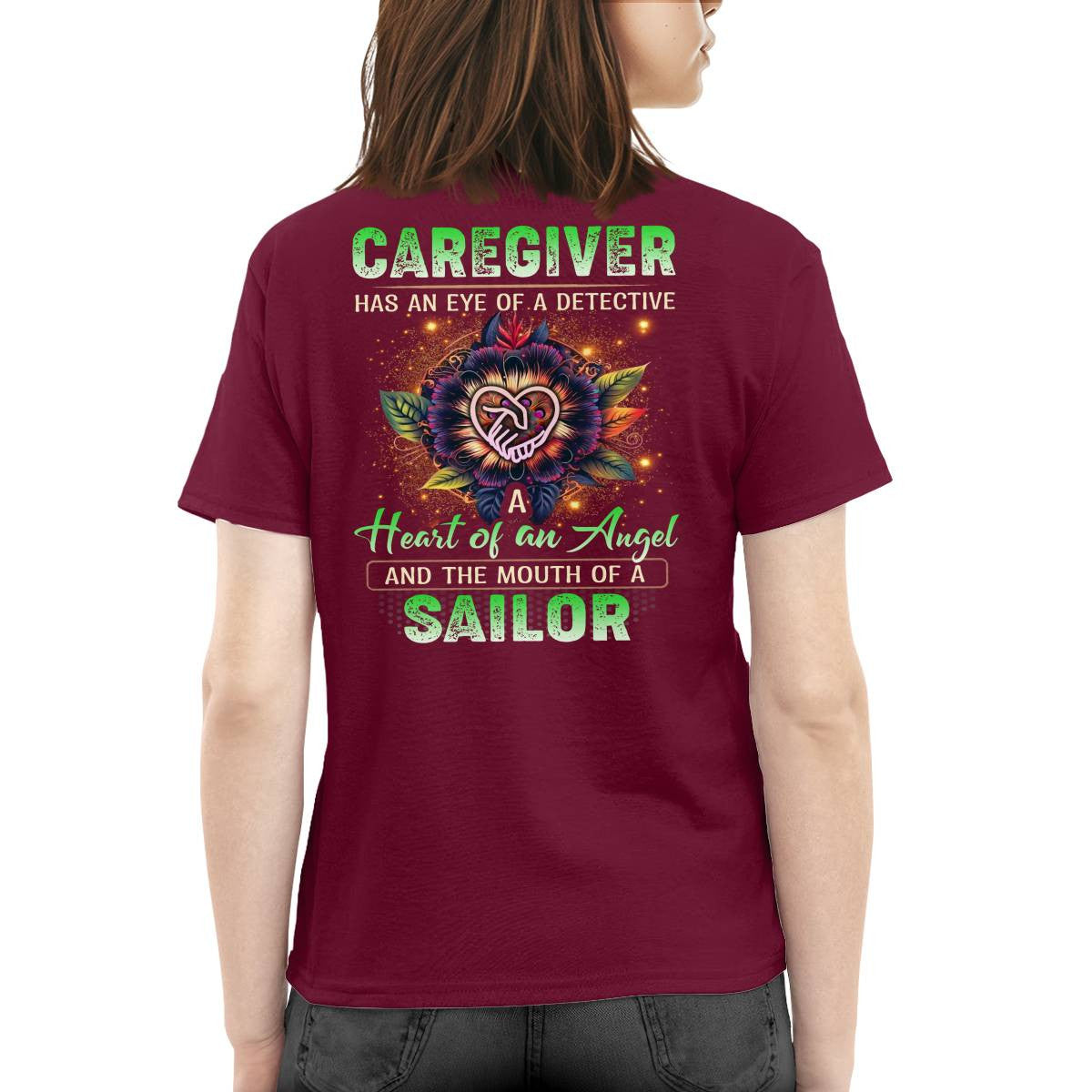 Awesome Caregiver a heart of an angel -Hoodie-#F121124SAINT1XCAREZ4
