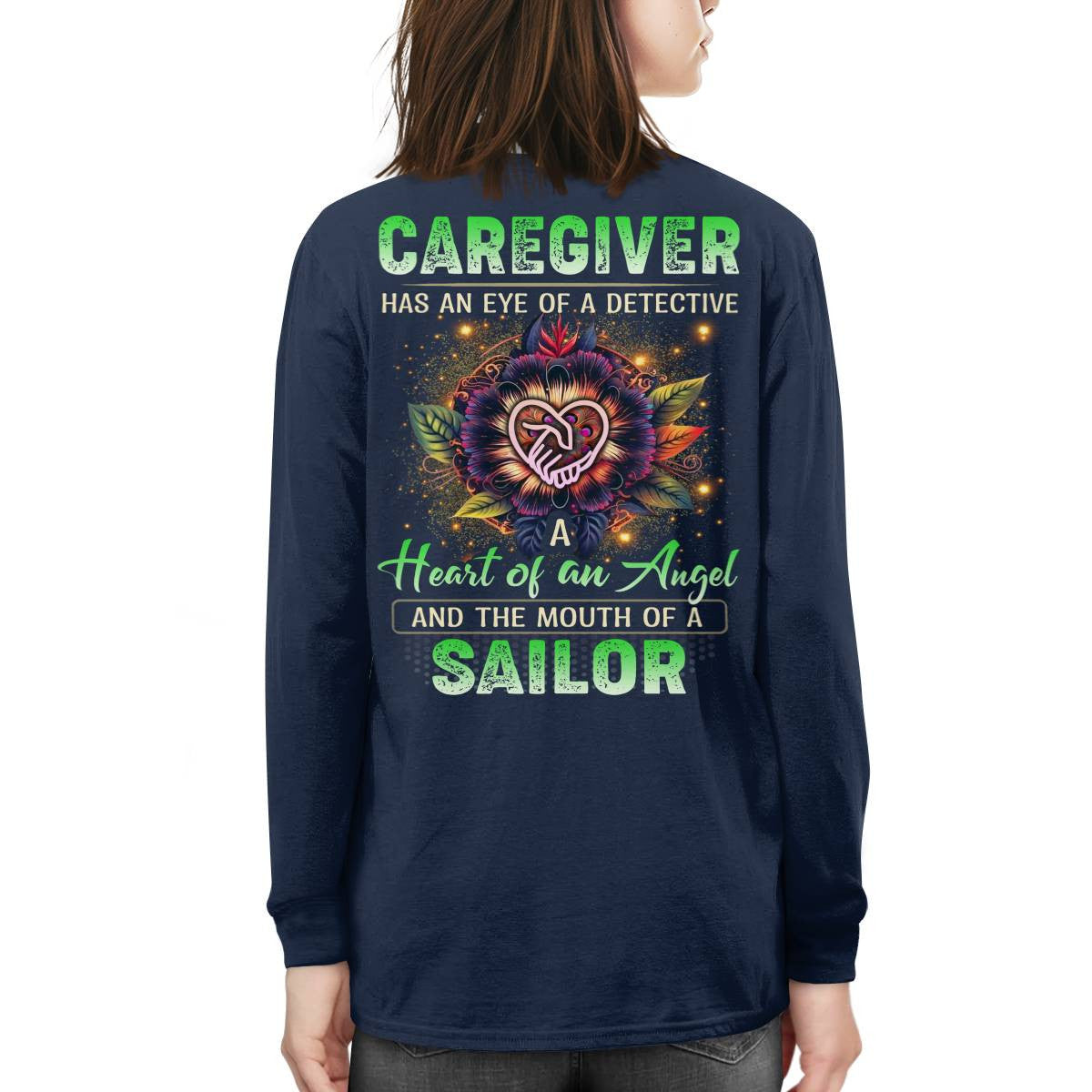 Awesome Caregiver a heart of an angel -Hoodie-#F121124SAINT1XCAREZ4
