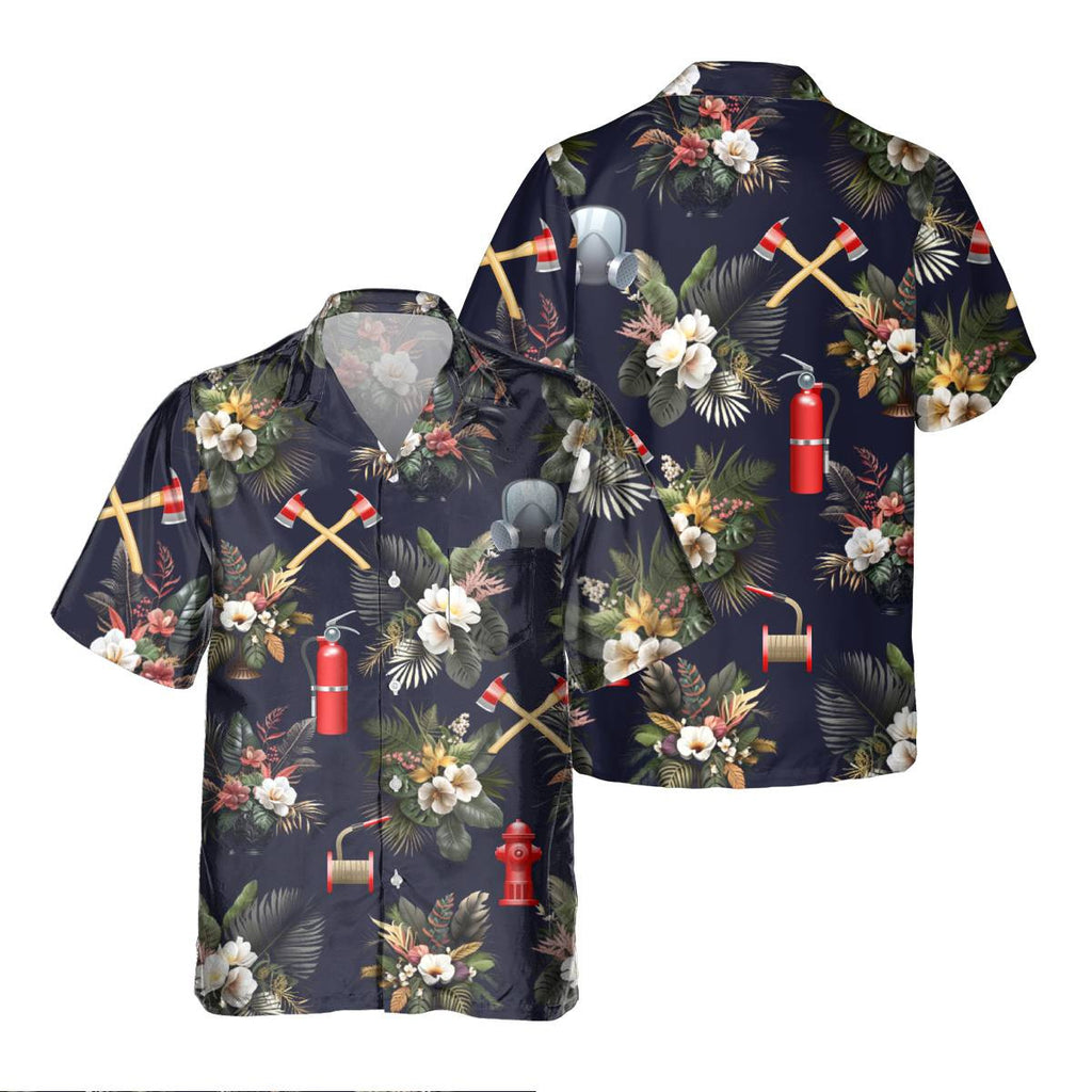 Awesome Firefighter - AOP Pocket Hawaiian Shirt - grunx260804-0131