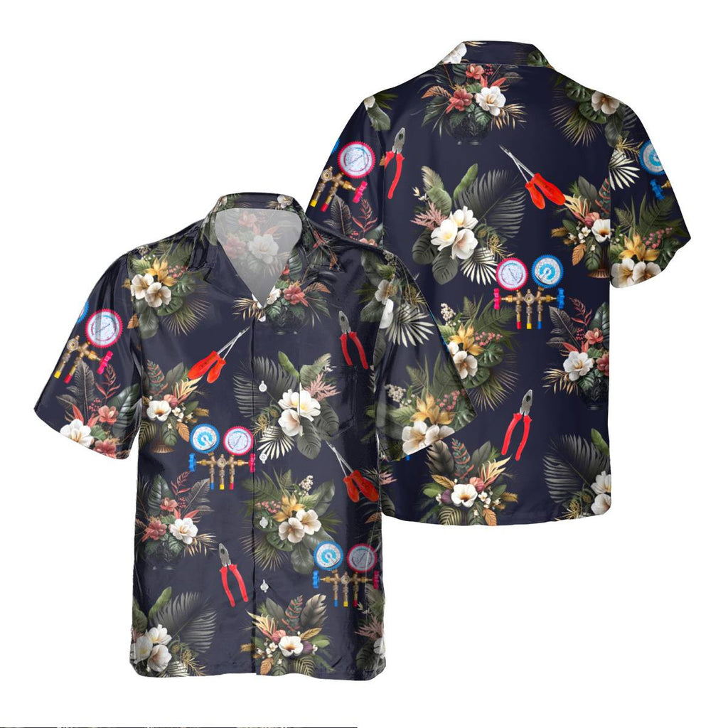 Awesome HVAC Tech - AOP Pocket Hawaiian Shirt - grunx260804-0219