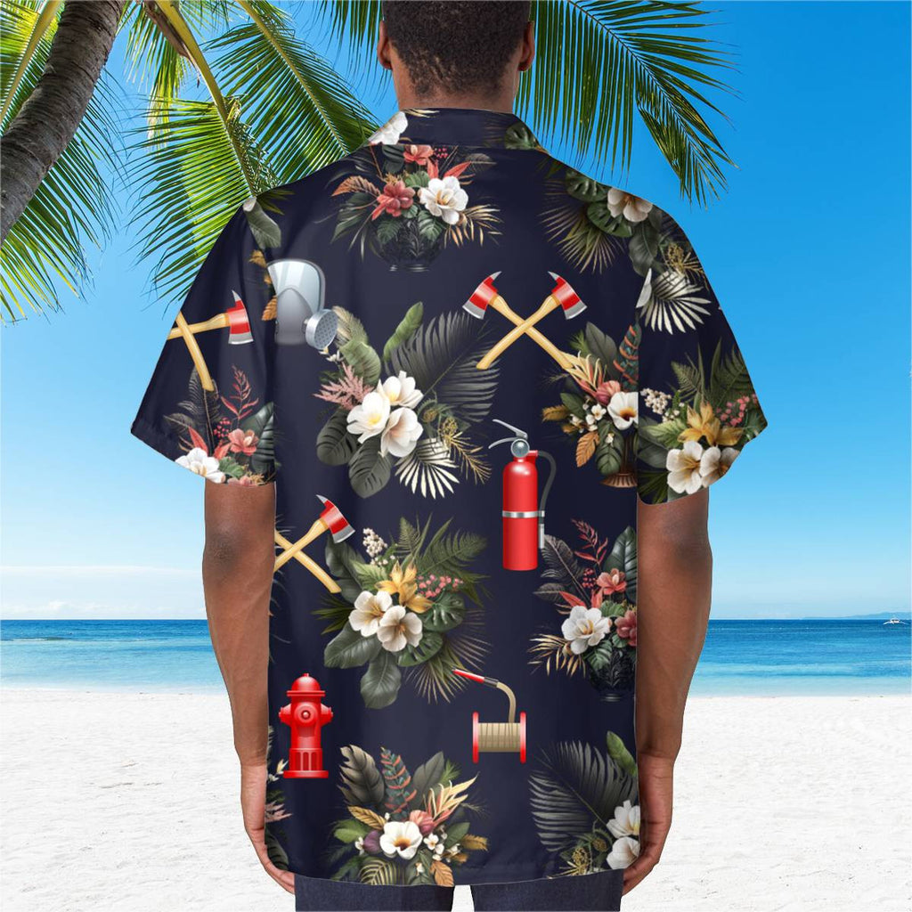 Awesome Firefighter - AOP Pocket Hawaiian Shirt - grunx260804-0131