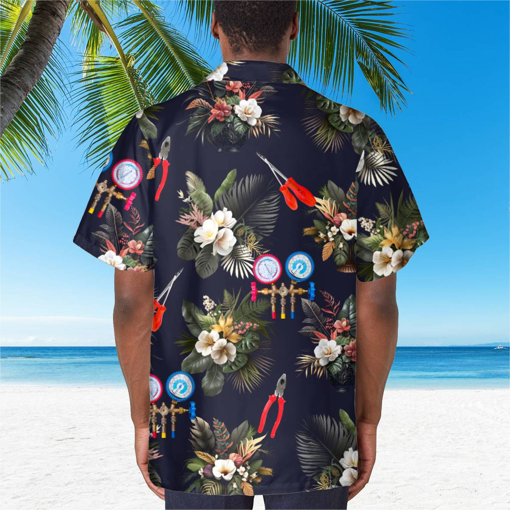 Awesome HVAC Tech - AOP Pocket Hawaiian Shirt - grunx260804-0219