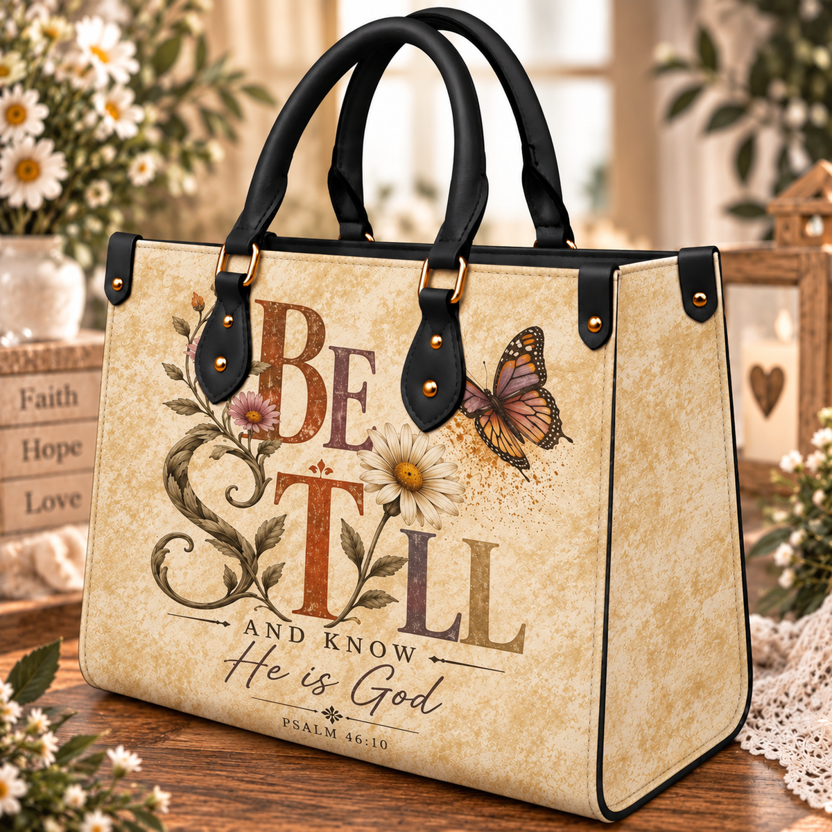 Be Still And Know He Is God PU Leather Bag