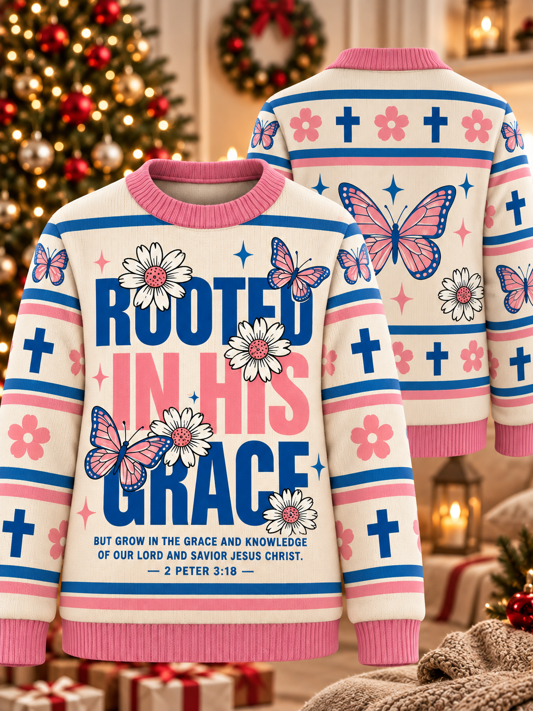 Rooted In His Grace Ugly Sweater