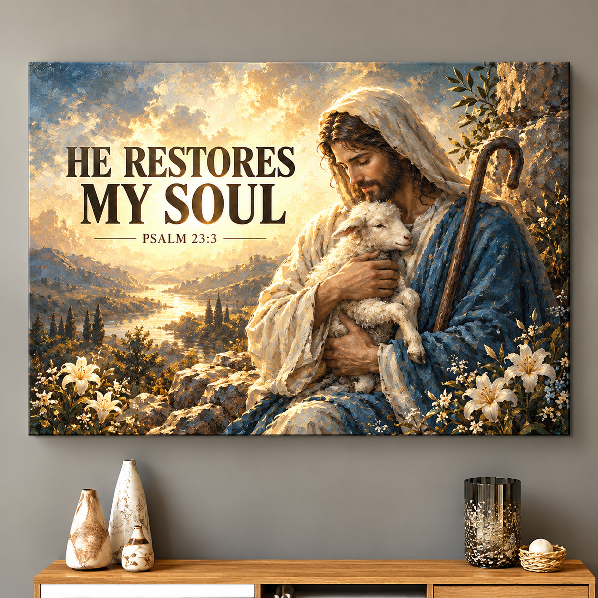 He Restores My Soul Canvas