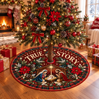 True Story Nativity Christmas Tree Skirt