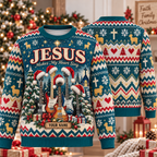 Personalized Jesus Makes My Heart Sing Ugly Sweater