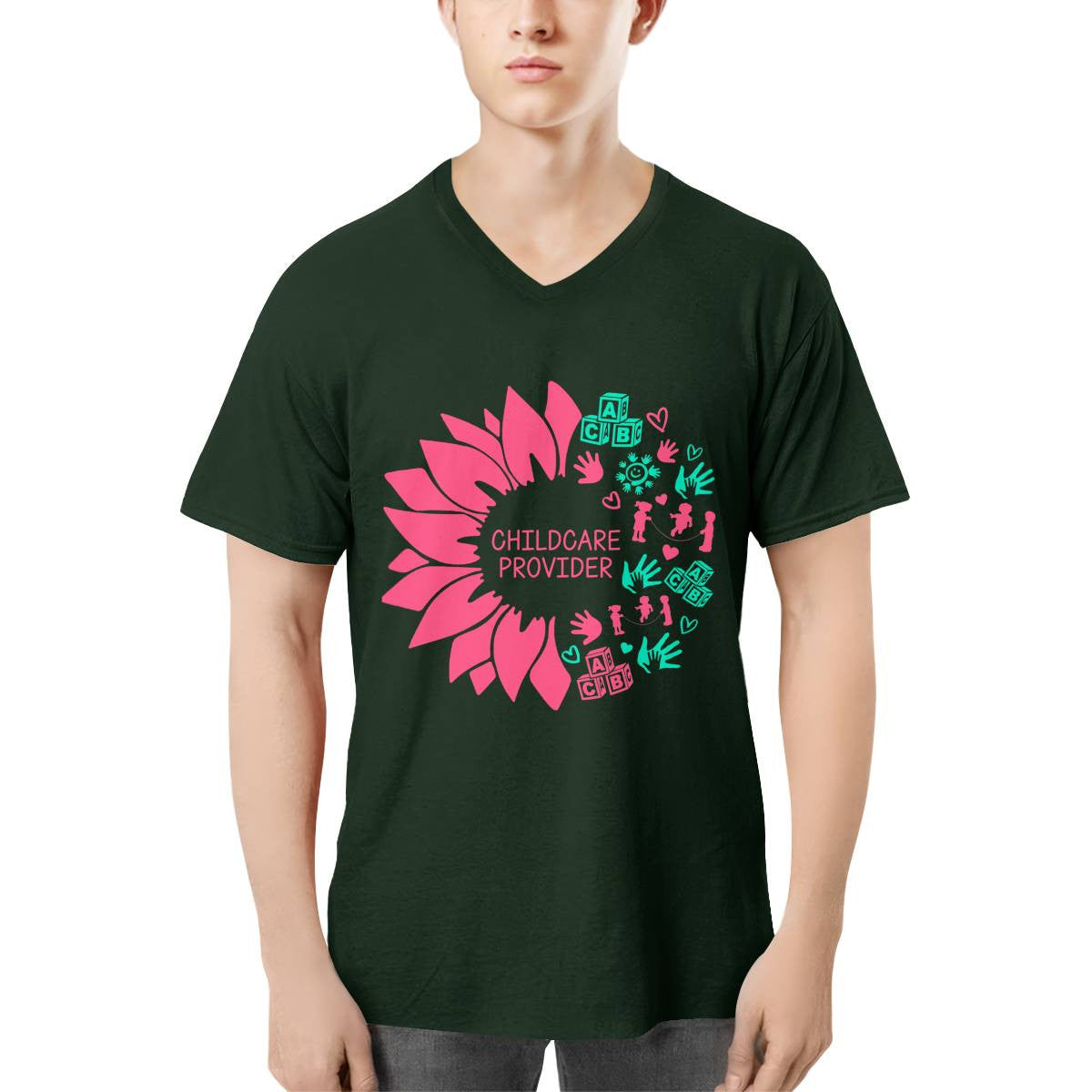 Awesome Childcare Provider-T-shirt-F210824SUFLOG9FCHPRZ4