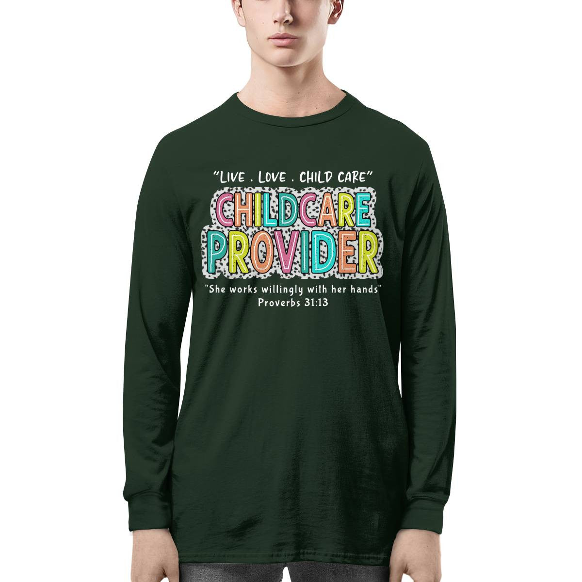 Awesome Childcare Provider-T-shirt-#F160724WILINY4FCHPRZ4