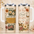 Trust His Plan Vintage Botanical 40oz Top Tumbler