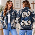 Personalized God Is Good Quilted Jacket