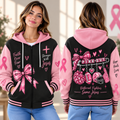 Pink Out Football Bow Zip-up Baseball Jacket