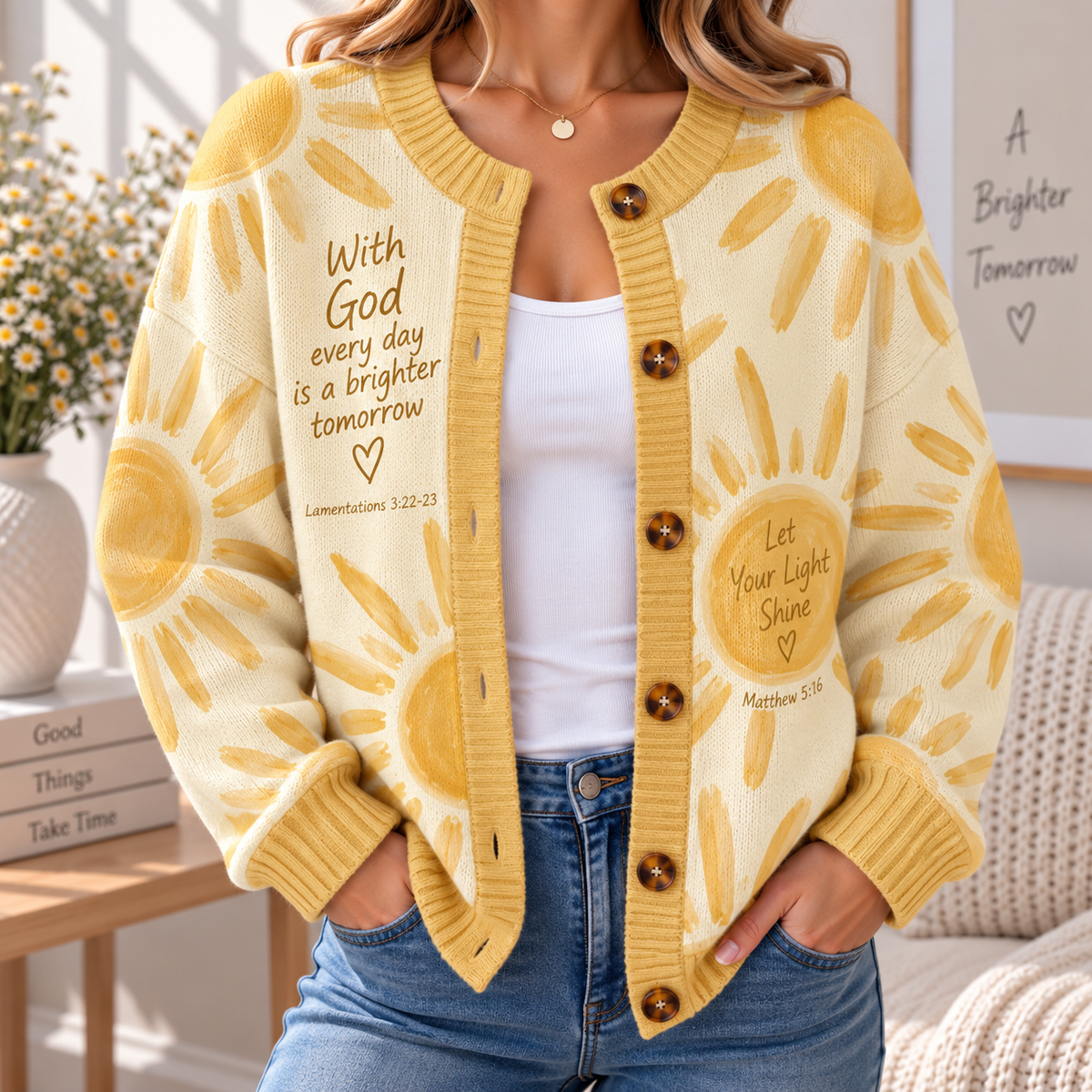 Golden Sunshine Women's Cardigan Sweater