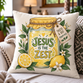 Jesus Is The Zest Lemon Pillow