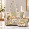 Personalized Fairy & Sleeping Cat Quilted Shoulder Bag & Storage Bag
