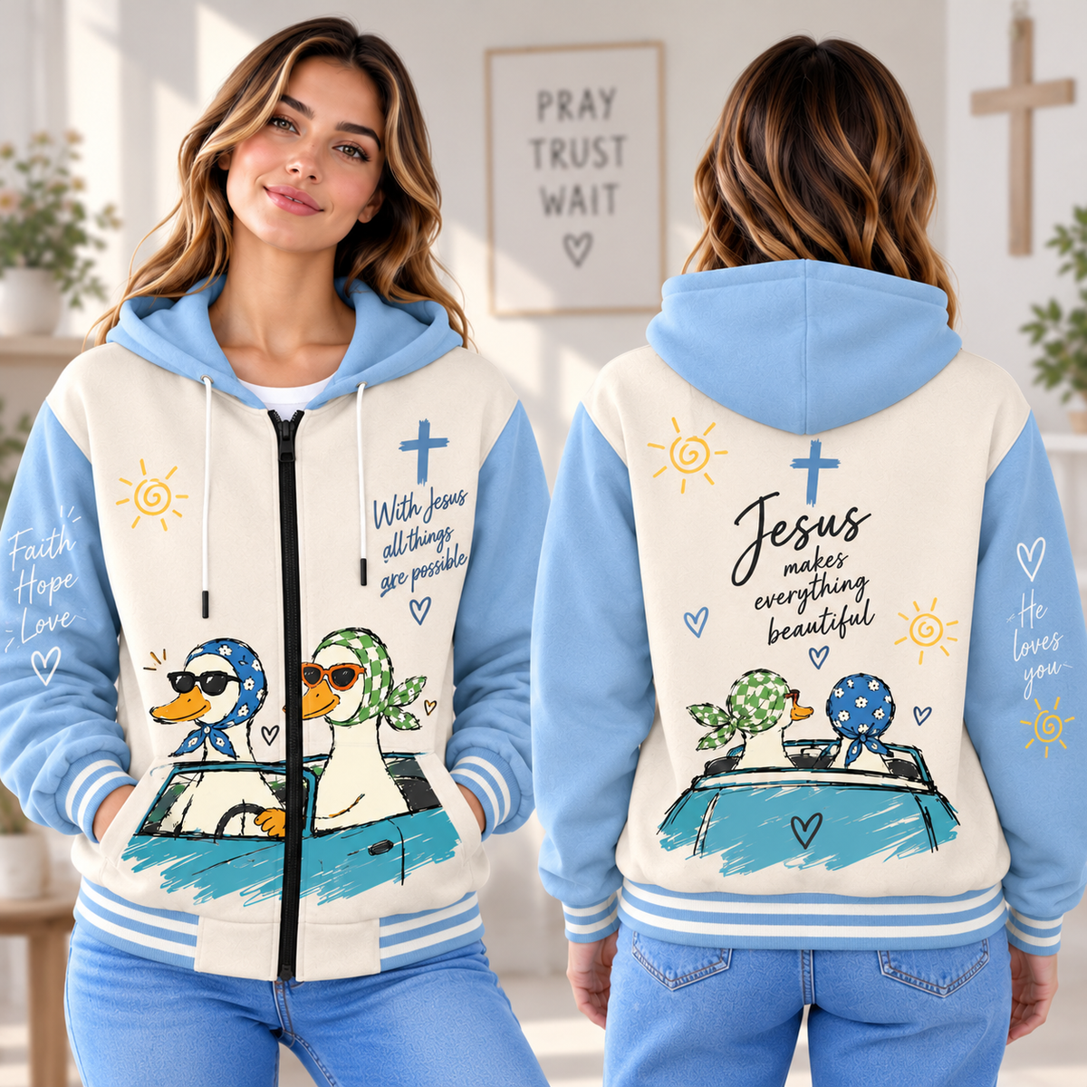 Ducks Convertible Ride Zip-up Baseball Jacket