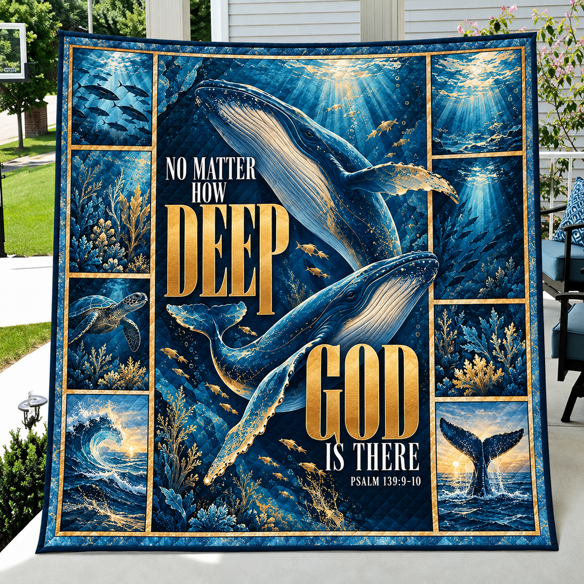 No Matter How Deep God Is There Quilt