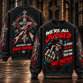 We're All Judged – Sarcastic Hooded Skull Sweatshirt