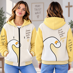 Yellow Goose Zip-up Baseball Jacket