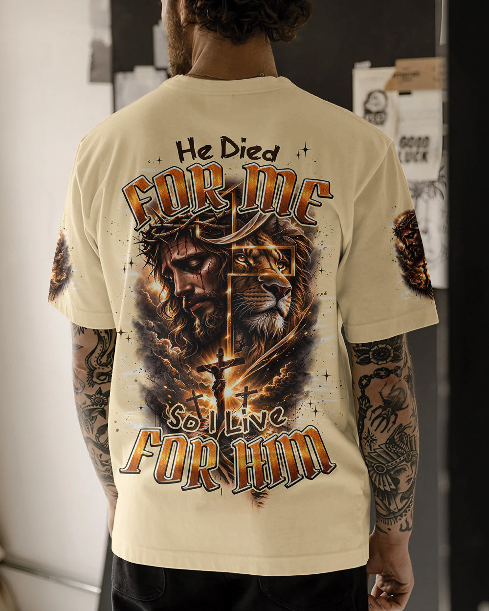 He Died For Me So I Live For Him Men's All Over Print Shirt - Trunx984722